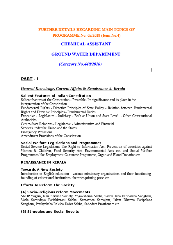 Chemical-Assistant-Ground-Water-Department-Syllabus